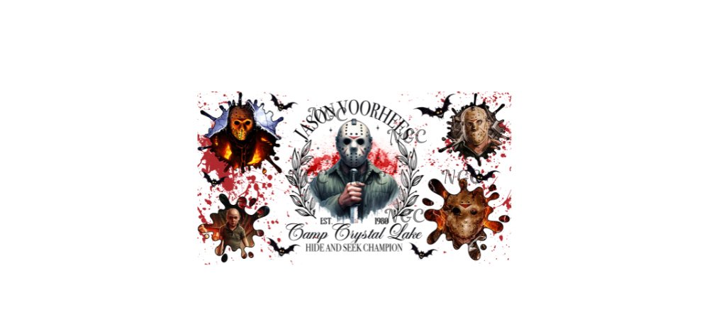 16 oz wrap Jason halloween horror