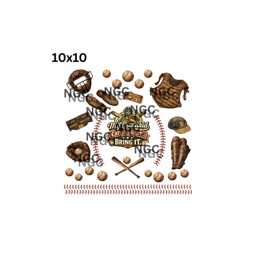 10x10 old fashioned baseball elements