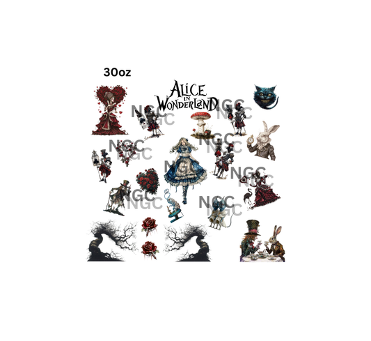 30oz gothic Alice in wonderland