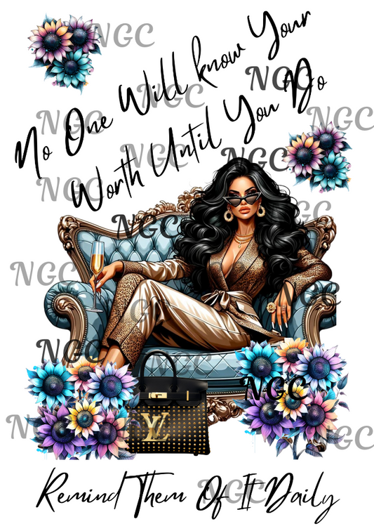 A5 Notebook  know your worth LV