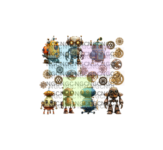 30oz steampunk robots