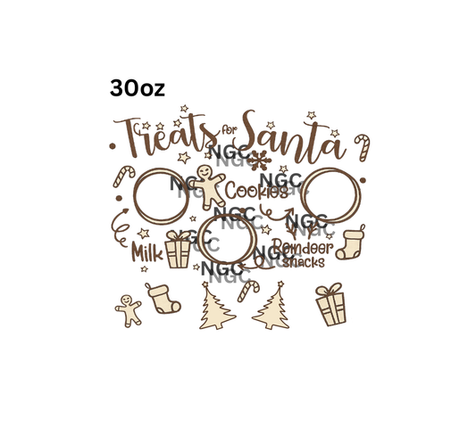30oz christmas santa tray