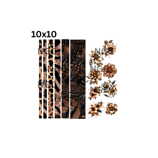 10x10 leather & leopard