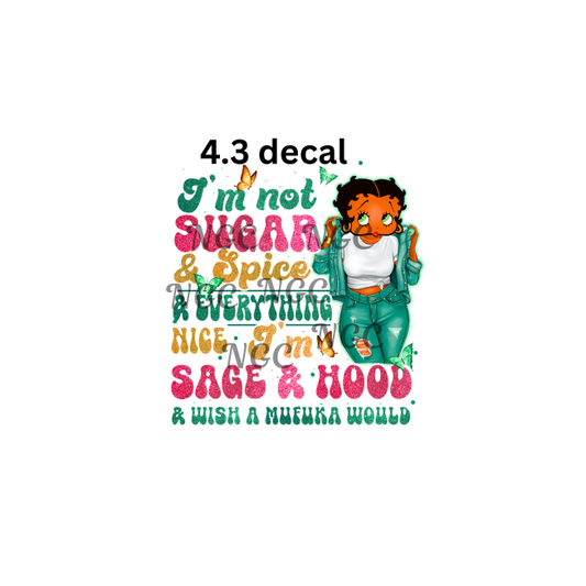 decal betty boop sugar and spice