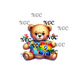 single decal autism teddy bear