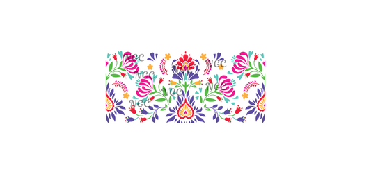 16 oz wrap flower design