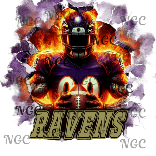 single decal ravens