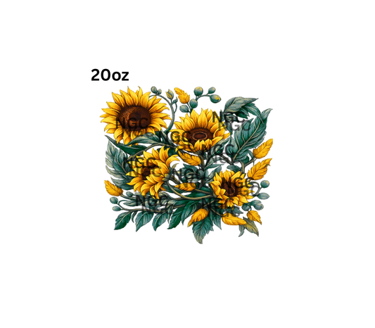 20oz sunflowers with leaves