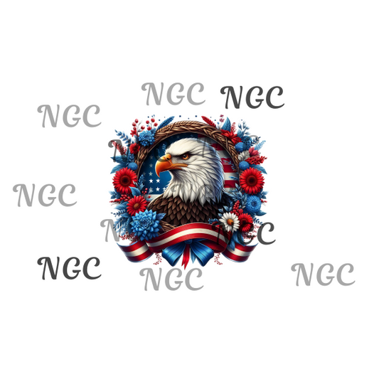 single decal patriotic eagle1