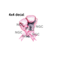 decal breast cancer pink gloves