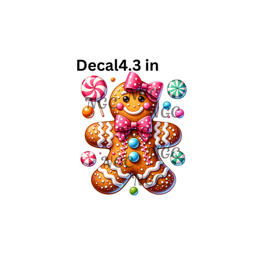 decal gingerbread girl with candy