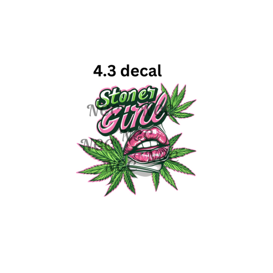 decal stoner girl 420