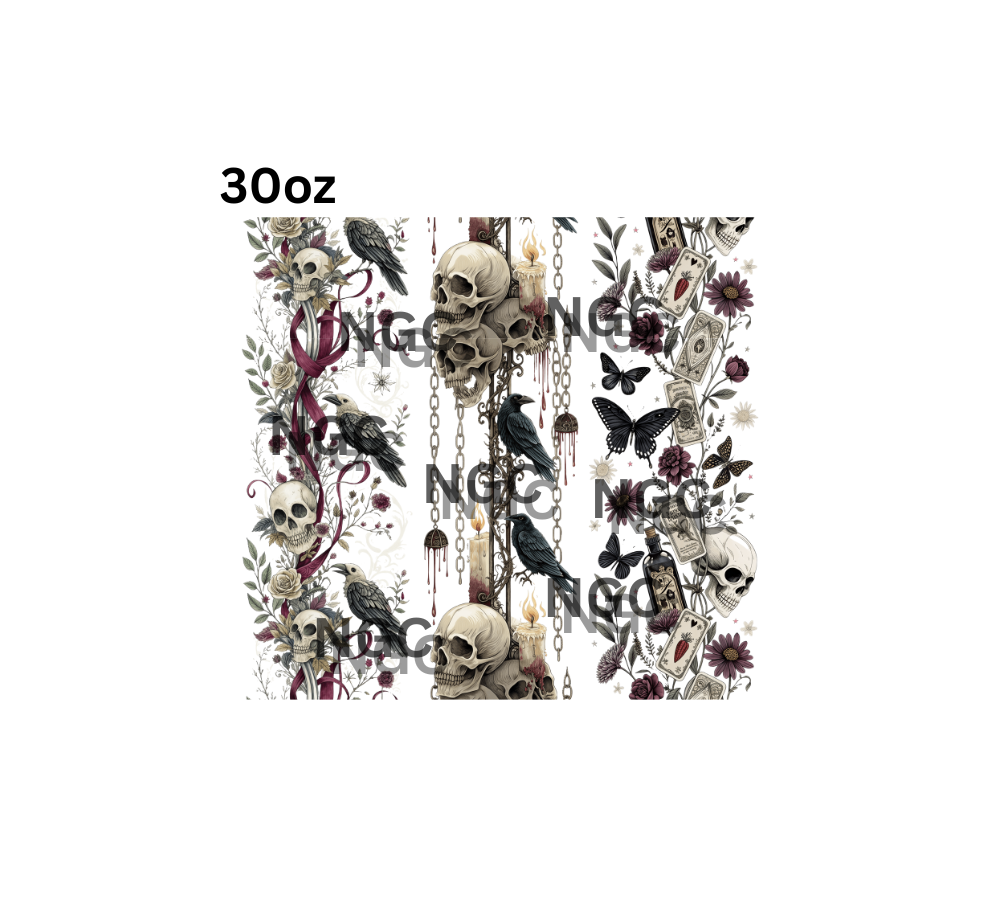 30oz gothic skull bands