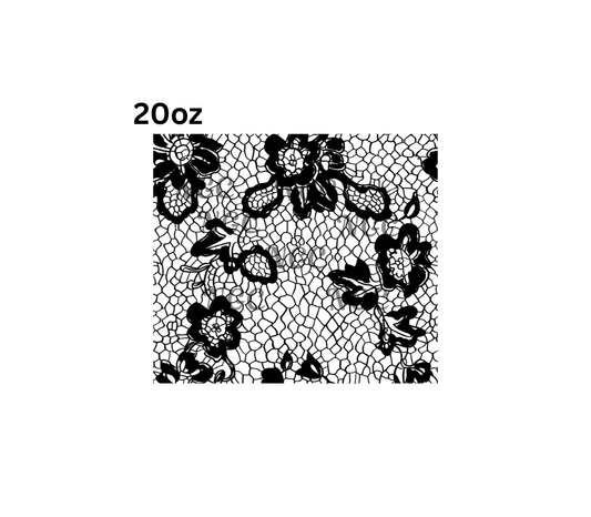 20oz black wide lace