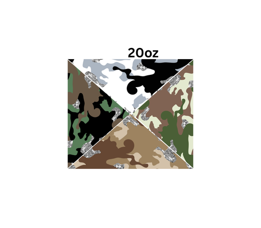 20oz hunters camo triangle split