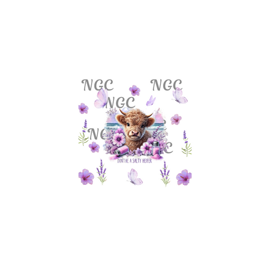 decal purple salty heifer