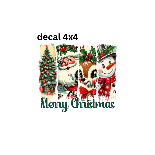decal vintage christmas