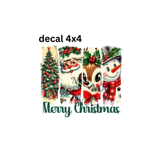 decal vintage christmas