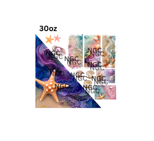 30oz multi media beach