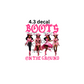 decal melanin women boots on the ground