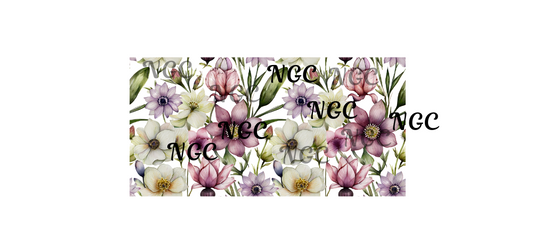 16 oz wrap watercolor wildflowers