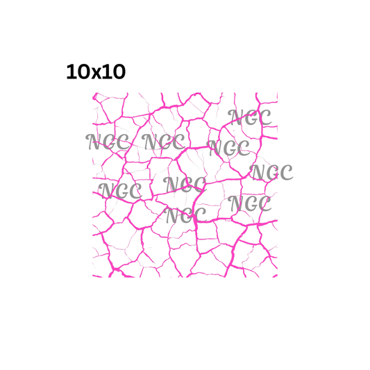 10x10 pink crackle