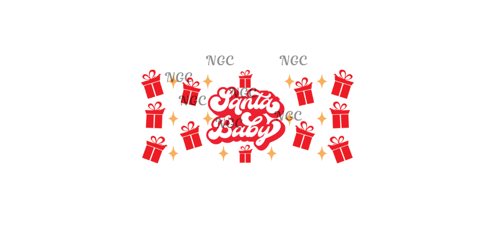 16 oz wrap Santa baby