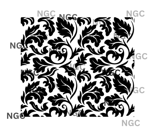 20oz wrap tooled leather flower outline5