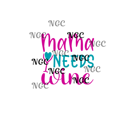 single decal mama needs wine