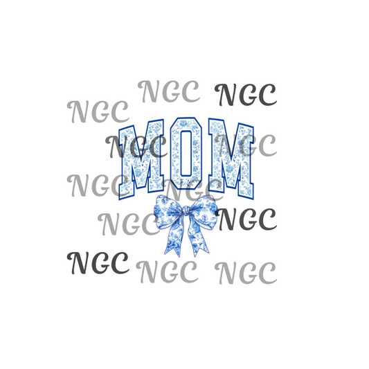 single decal mom blue