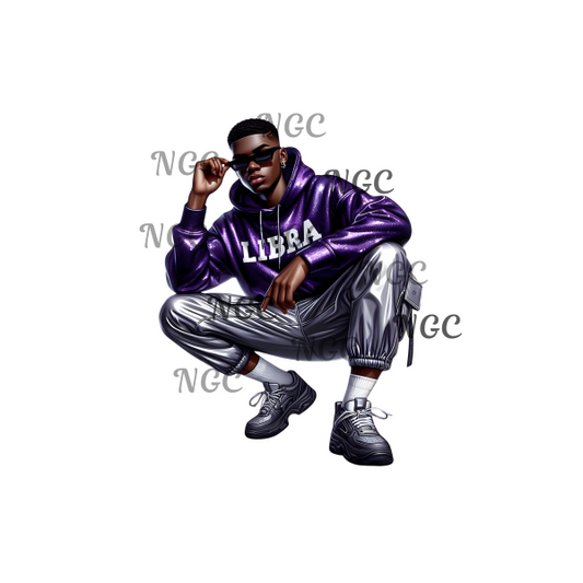 single decal mens zodiac libra