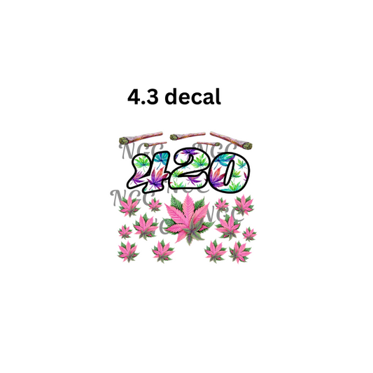 decal 420 leaves