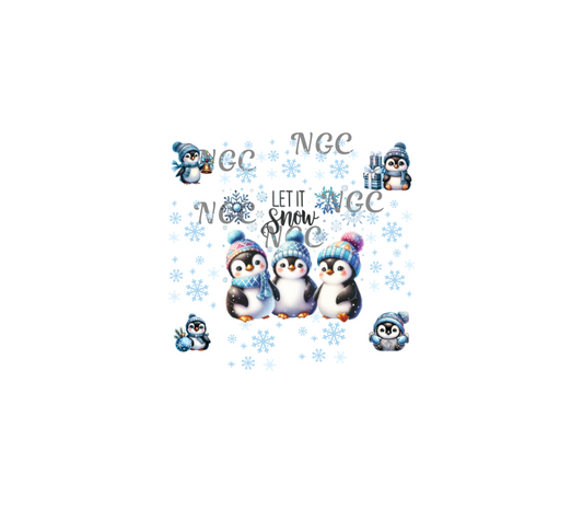 20oz wrap let it snow penguins