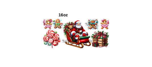 16oz santa with candy & gingerbreads