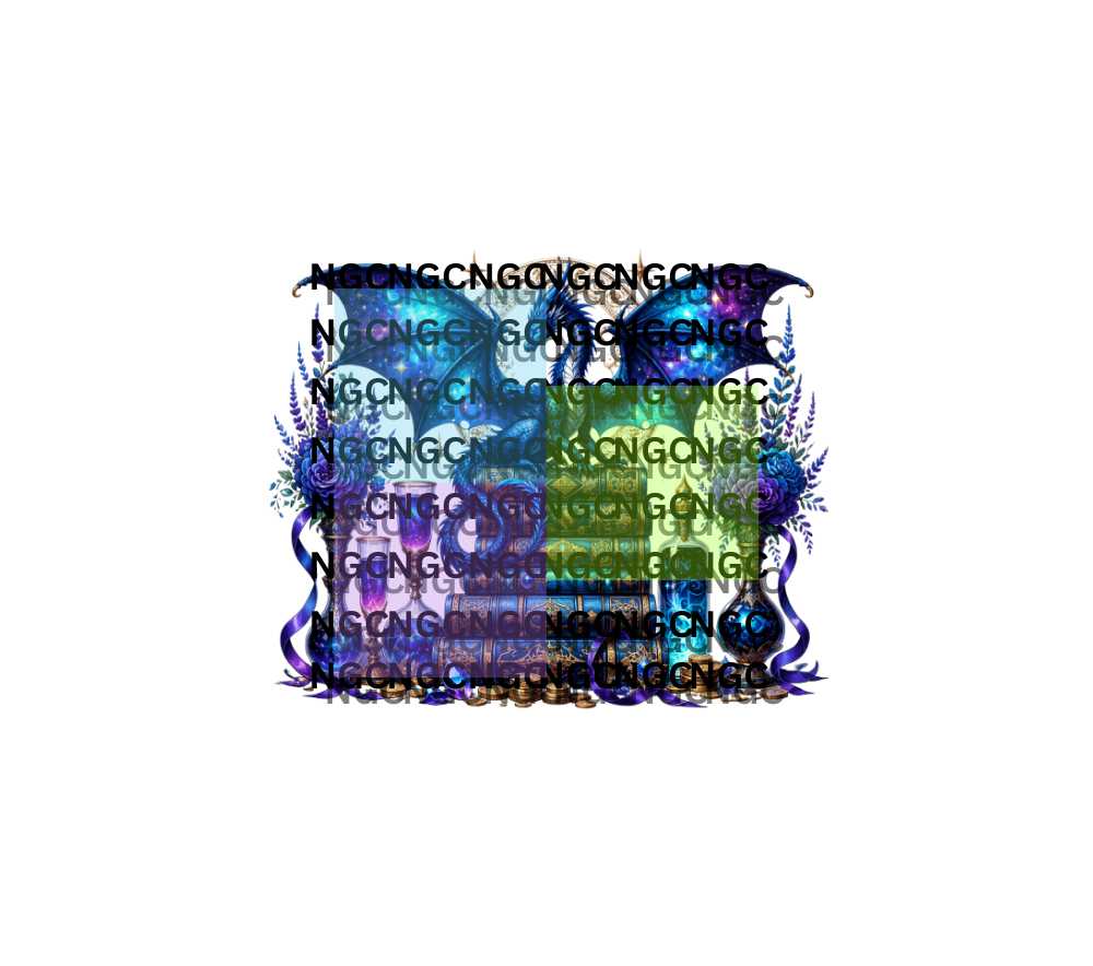 20oz purple-blue dragon books