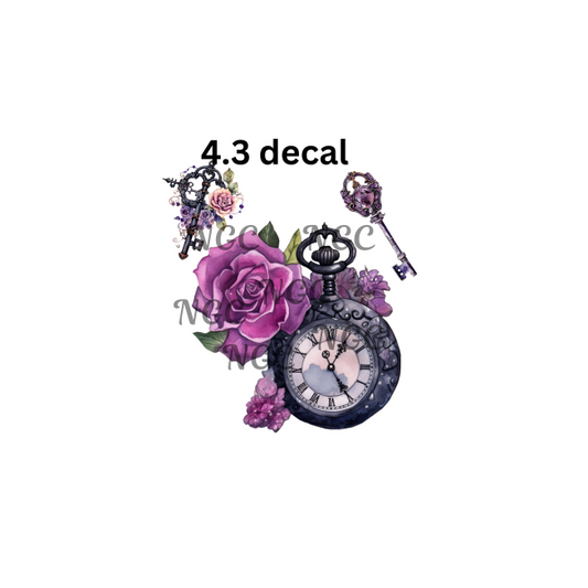 decal pocket watch & keys