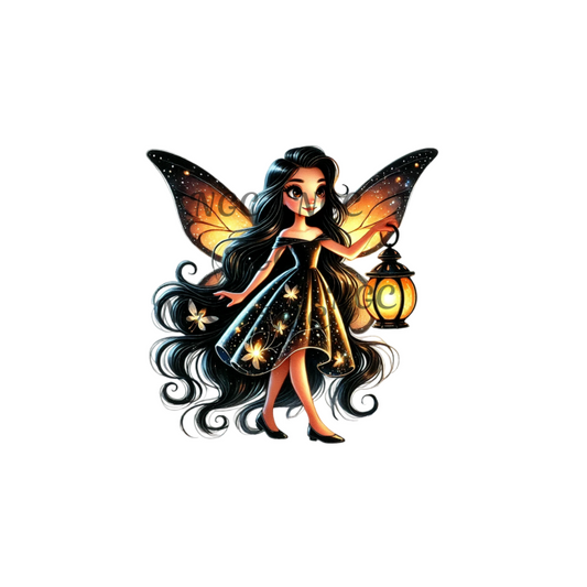 decal halloween fairy with lantern