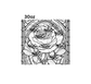 30oz stained glass rose tooled outline