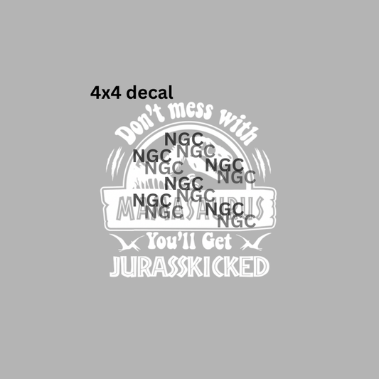 decal mamasaurus white