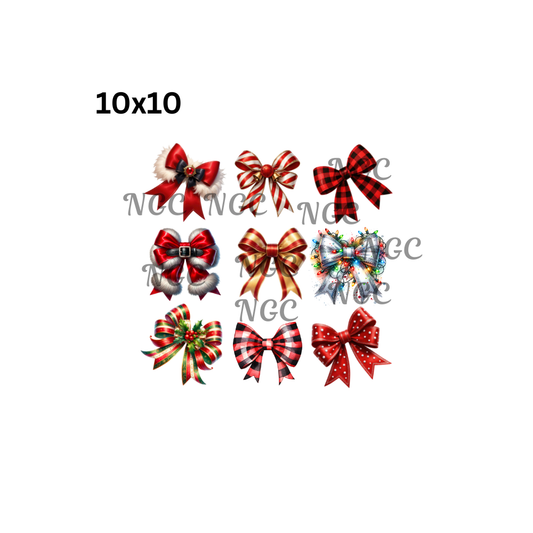 10x10 christmas bows