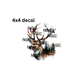 decal deer with forest