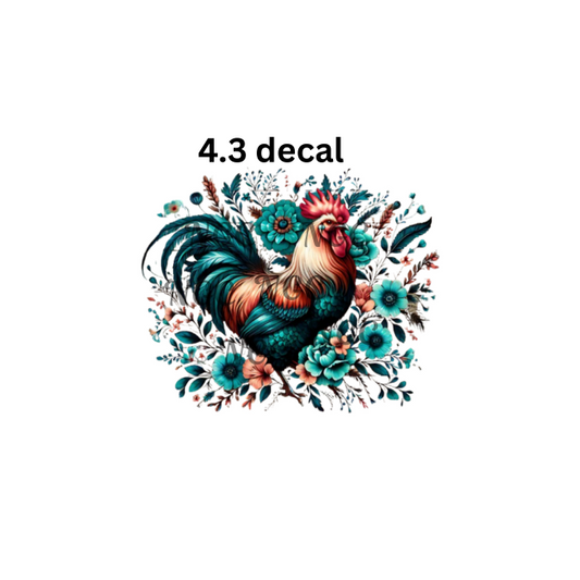 decal teal chicken