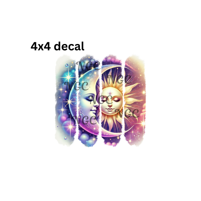 decal sun moon brushstroke