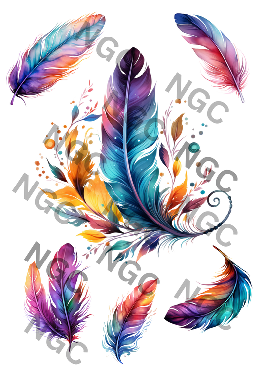 A5 Notebook feathers5