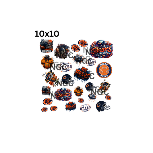 10x10 chicago bears