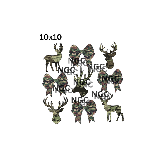 10x10 camo bows and deer