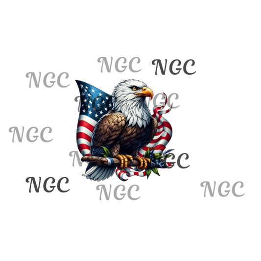 single decal patriotic eagle3