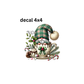 decal green plaid gnome christmas