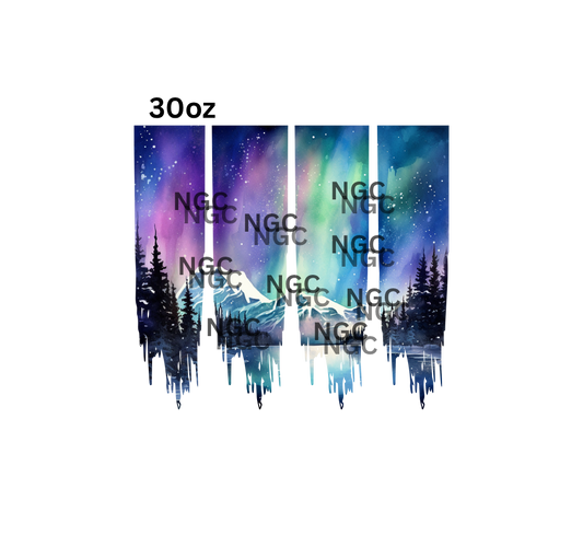 30oz northern lights brush stroke