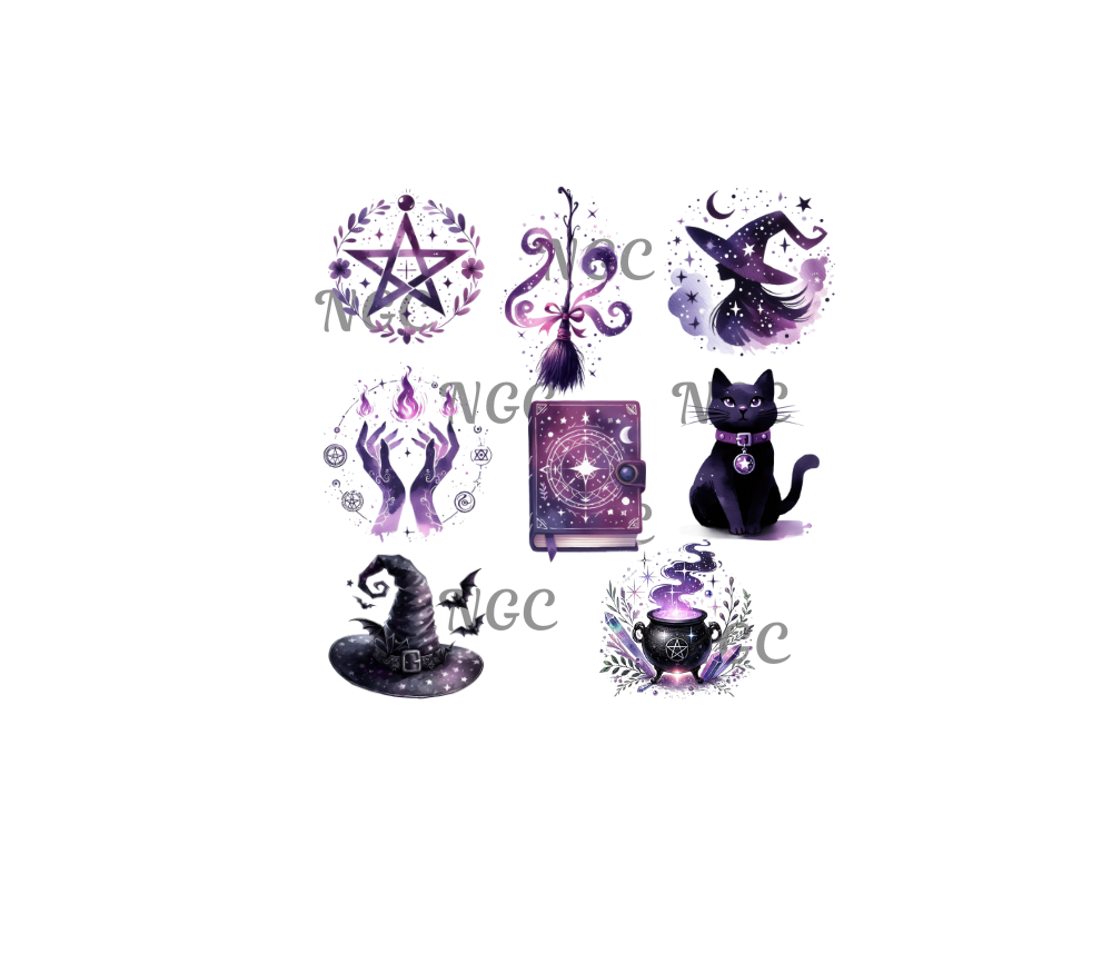 10x10 witch element sheet halloween